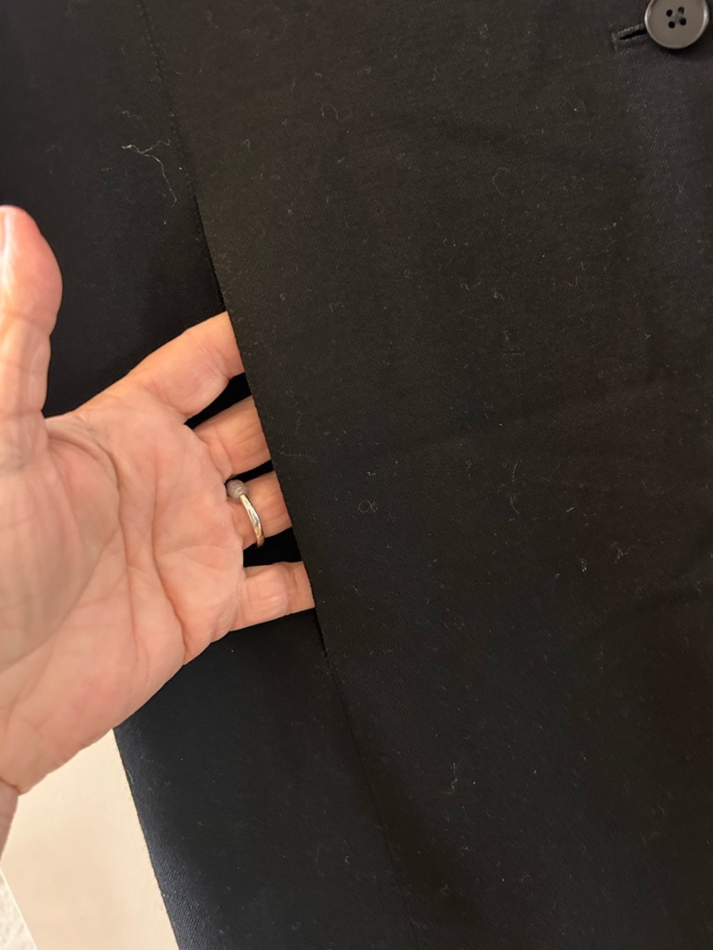 Lauren Ralph Lauren Black Wool Trench Long Suit Coat. Sleek. Minimalist. Capsule - Picture 2 of 12
